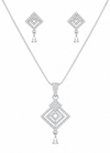 The Geometric Rhombus Drop Necklace Set