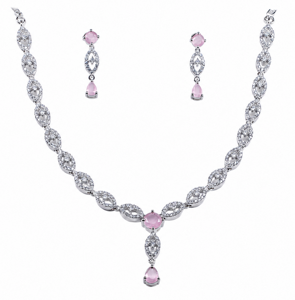 The Blush Marquise Elegance Necklace Set