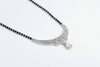 The Crescent Moon Rose Quartz Mangalsutra