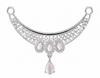 The Crescent Moon Rose Quartz Mangalsutra