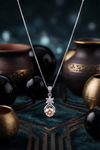 The Celestia Champagne Solitaire Pendant