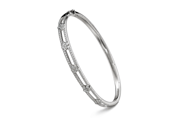 The Clover Pavé Bangle