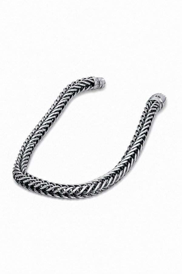 The Titan Braided Wheat Link Bracelet