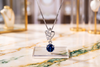 The Sapphire Heart Blossom Pendant