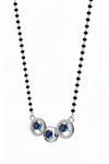 The Trinity Sapphire Halo Mangalsutra