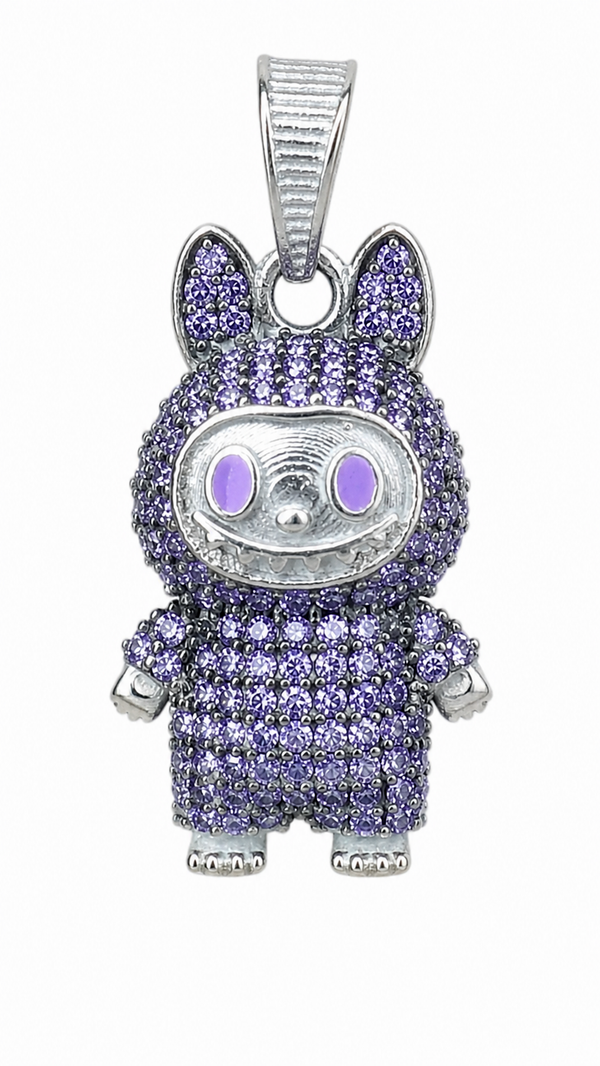 The Violet Amethyst Labubu Pendant