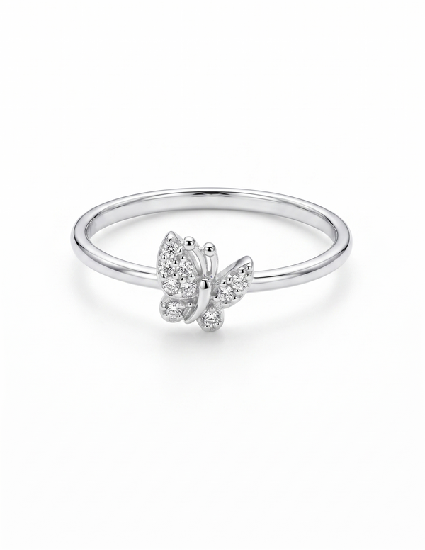 The Glimmering Butterfly Filigree Ring