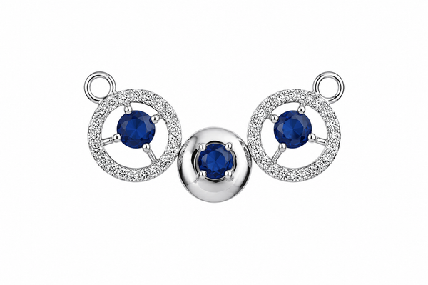 The Trinity Sapphire Halo Mangalsutra