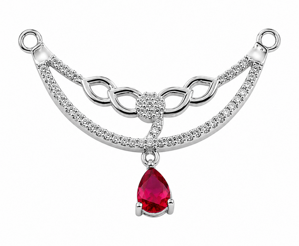 The Ruby Bloom Crescent Mangalsutra