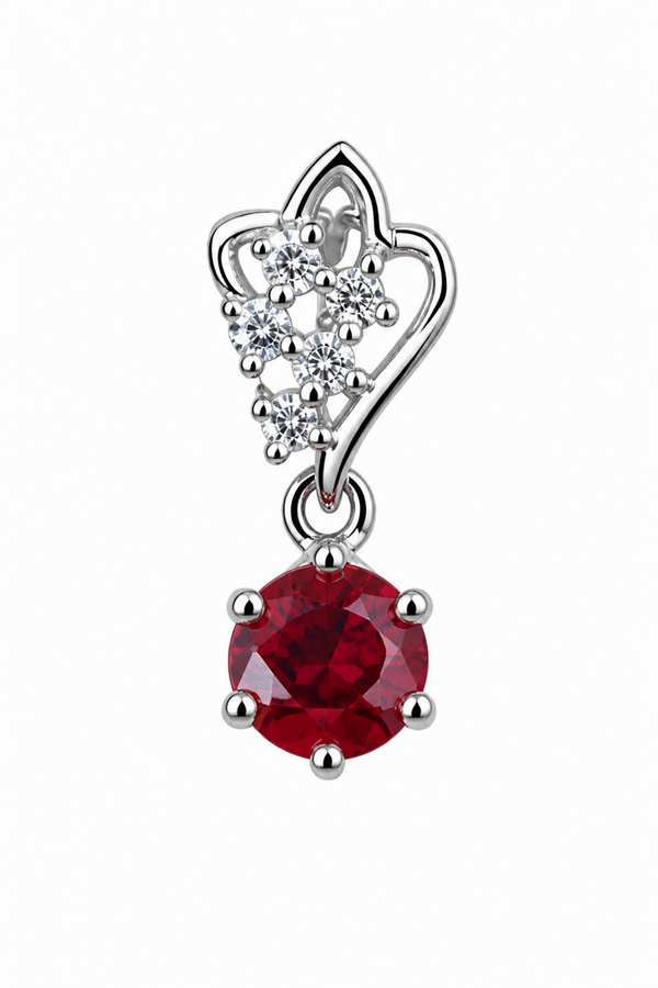 The Garnet Heart Blossom Pendant