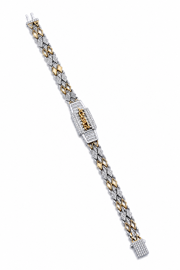 The Sovereign Panther Diamond-Cut Bracelet