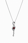 The Crimson Ribbon Drop Pendant
