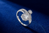 Elegant Split Shank Halo Diamond Ring