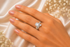 Elegant Split Shank Halo Diamond Ring