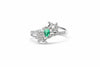 Emerald Whisper Halo Ring