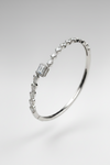 The Elara Emerald-Cut Halo Bangle