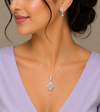The Geometric Rhombus Drop Necklace Set