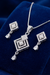 The Geometric Rhombus Drop Necklace Set