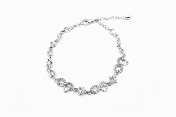 The Amara Infinity Heart Link Bracelet