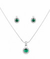 The Radiant Emerald Solitaire Set