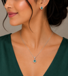 The Radiant Emerald Solitaire Set