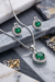 The Radiant Emerald Solitaire Set