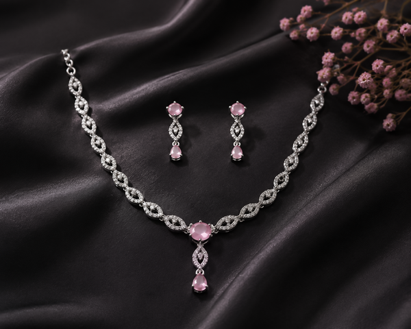 The Blush Marquise Elegance Necklace Set