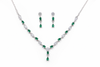 The Emerald Majesty Tear-Drop Necklace Set