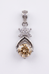 The Celestia Champagne Solitaire Pendant