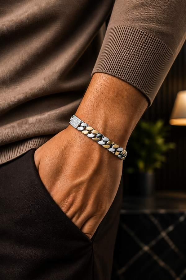 The Legacy Two-Tone Cuban Link Bracelet