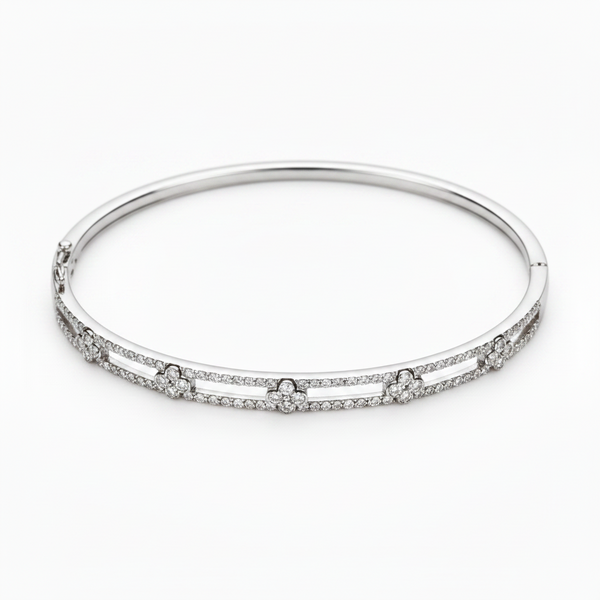 The Clover Pavé Bangle