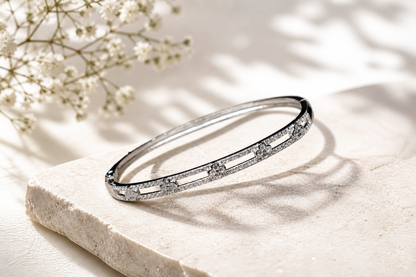 The Clover Pavé Bangle