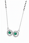 The Infinity Emerald Halo Mangalsutra