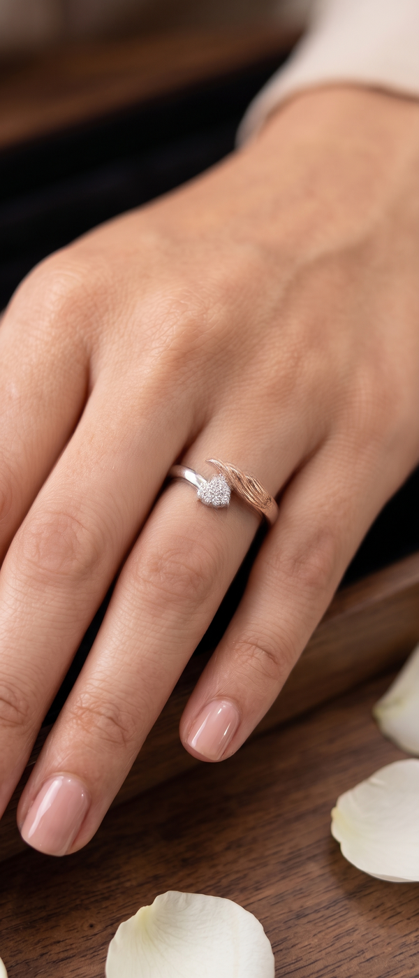 The Two-Tone Guardian Heart Ring