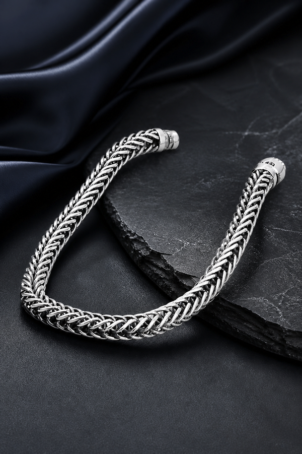 The Titan Braided Wheat Link Bracelet