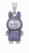 The Violet Amethyst Labubu Pendant
