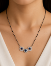 The Trinity Sapphire Halo Mangalsutra