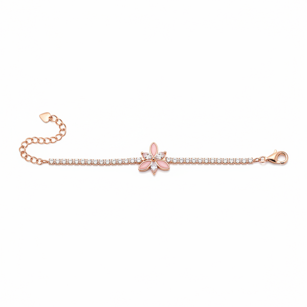 The Rosé Blossom Tennis Bracelet