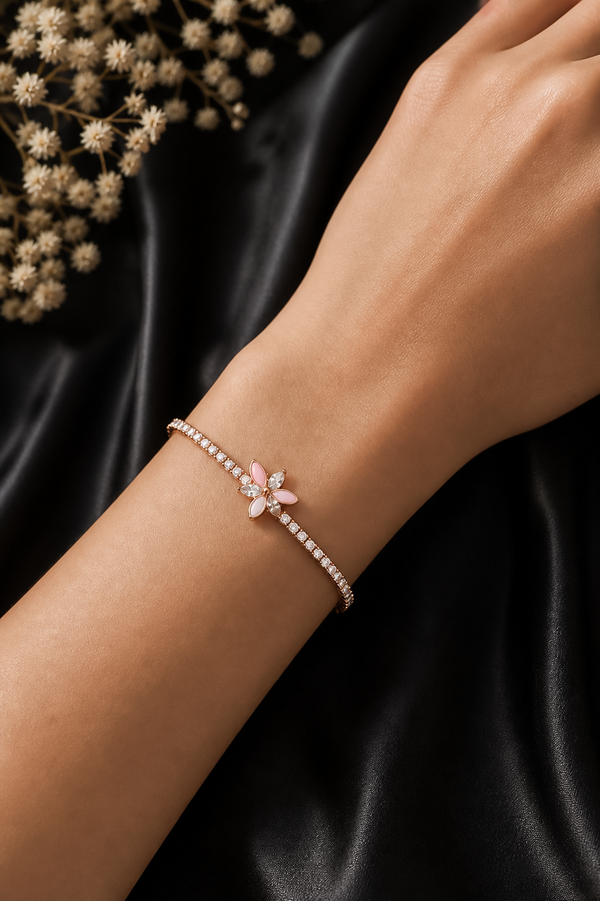 The Rosé Blossom Tennis Bracelet