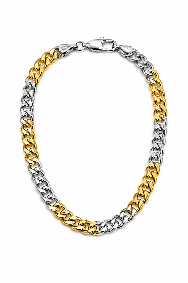 The Apex Two-Tone Curb Link Bracelet