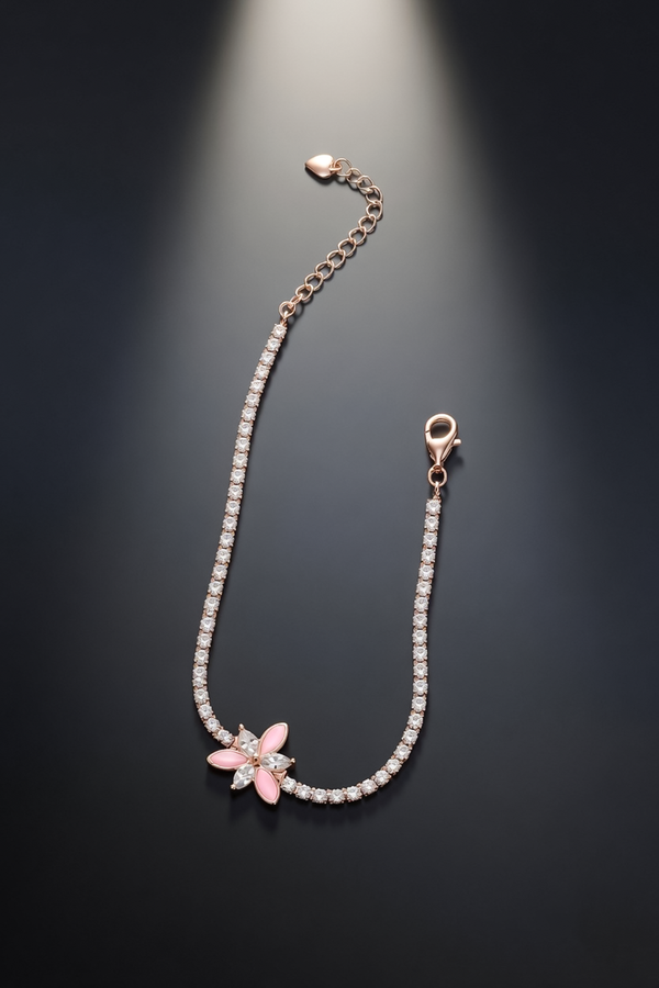 The Rosé Blossom Tennis Bracelet