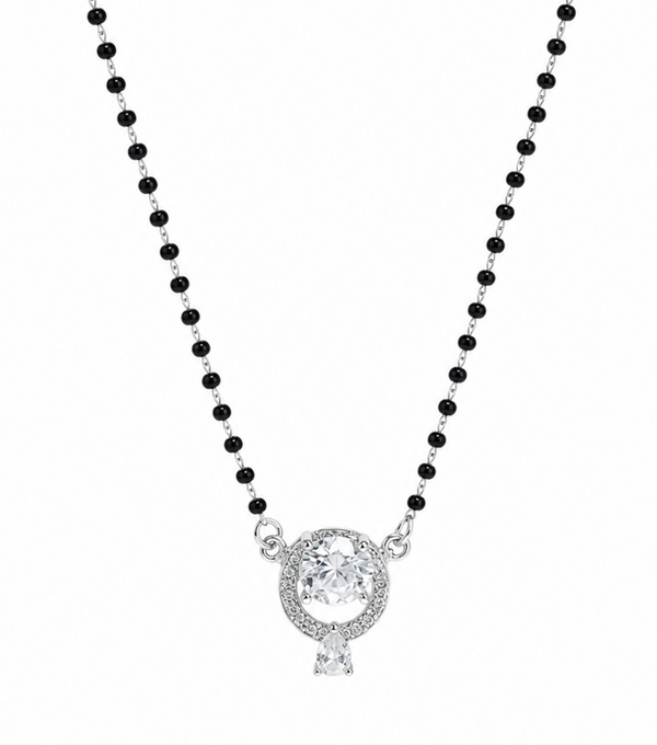The Solitaire Halo Drop Mangalsutra