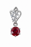 The Garnet Heart Blossom Pendant