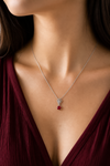 The Garnet Heart Blossom Pendant