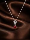 The Garnet Heart Blossom Pendant