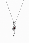 The Crimson Ribbon Drop Pendant