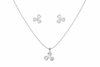 The Shimmering Clover Pendant & Earring Set