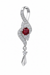 The Crimson Ribbon Drop Pendant