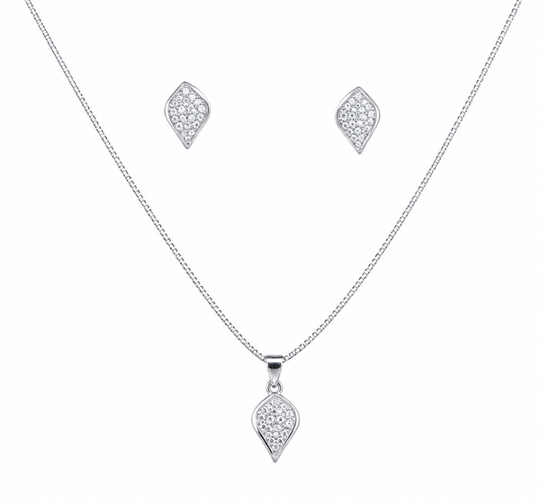 The Diamond Silhouette Pendant & Earring Set