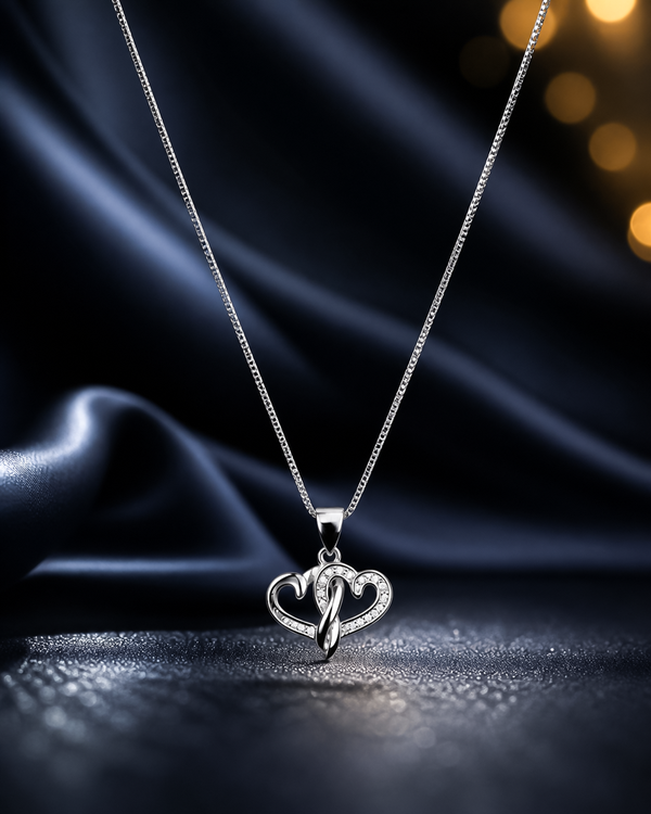 The Eternal Bond Intertwined Heart Pendant